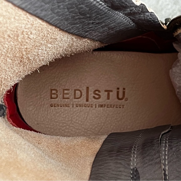 New Bed Stu GoGo Lug Wide Calf Leather Boots Black Rustic sz 9.5 - Picture 11 of 16